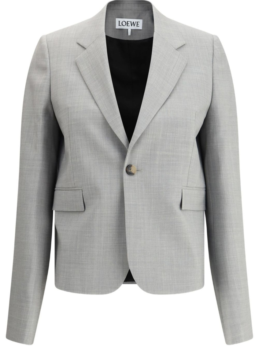 Wool Single-Breasted Jacket