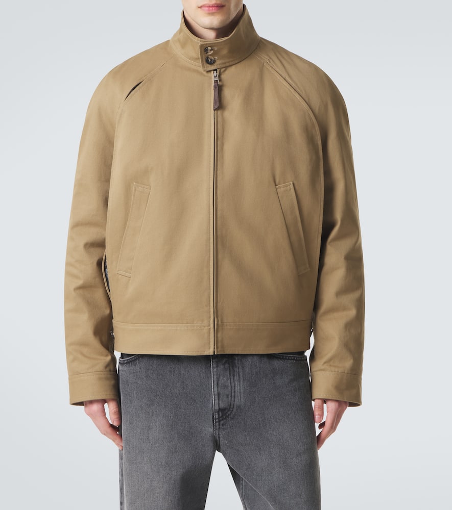Layered cotton gabardine jacket