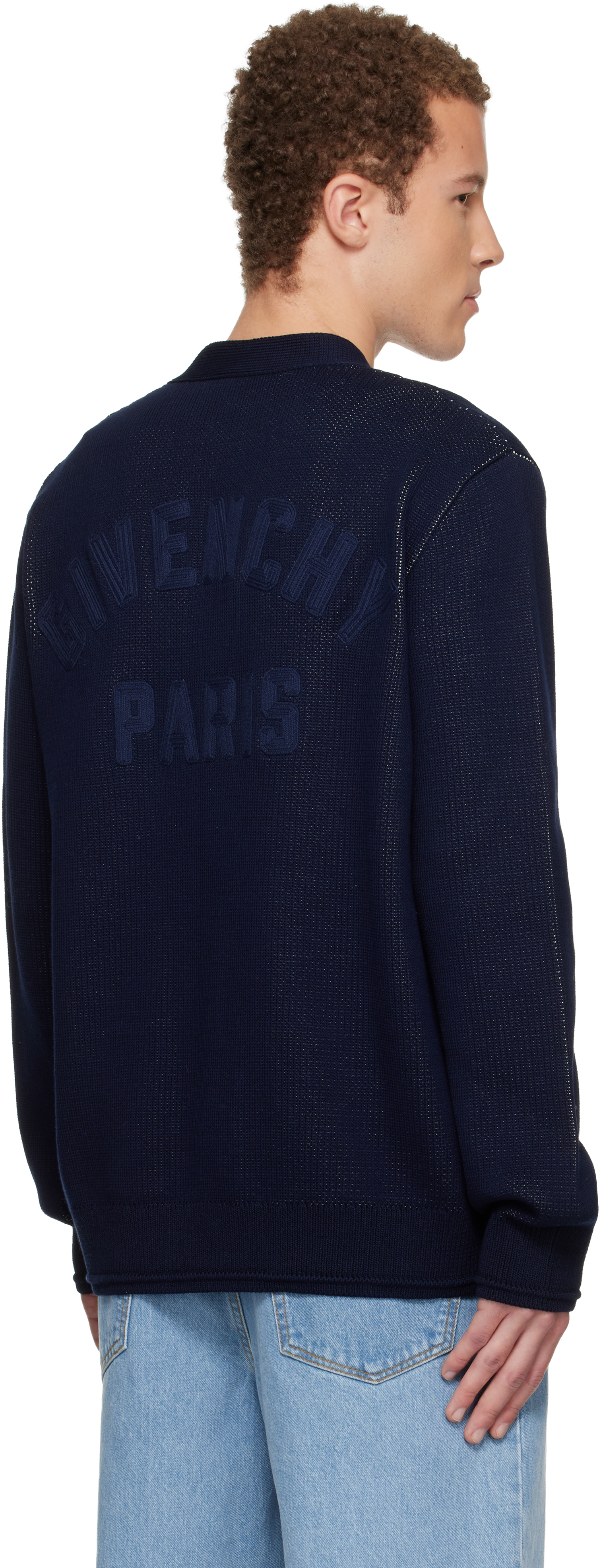 Navy V-Neck Cardigan