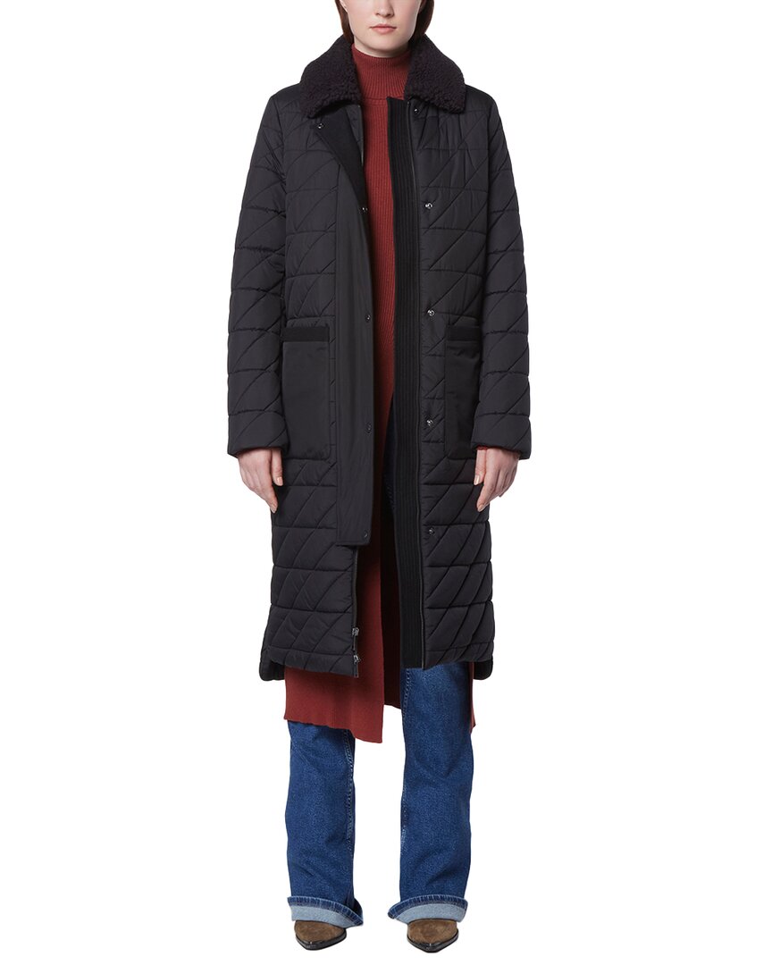 Rhombus Quilted Long Jacket