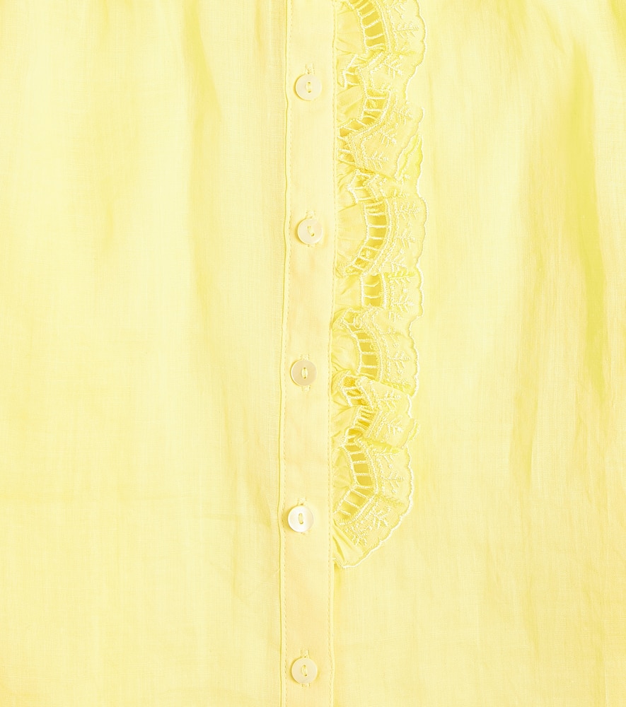 Petite Amalie Embroidered linen shirt
