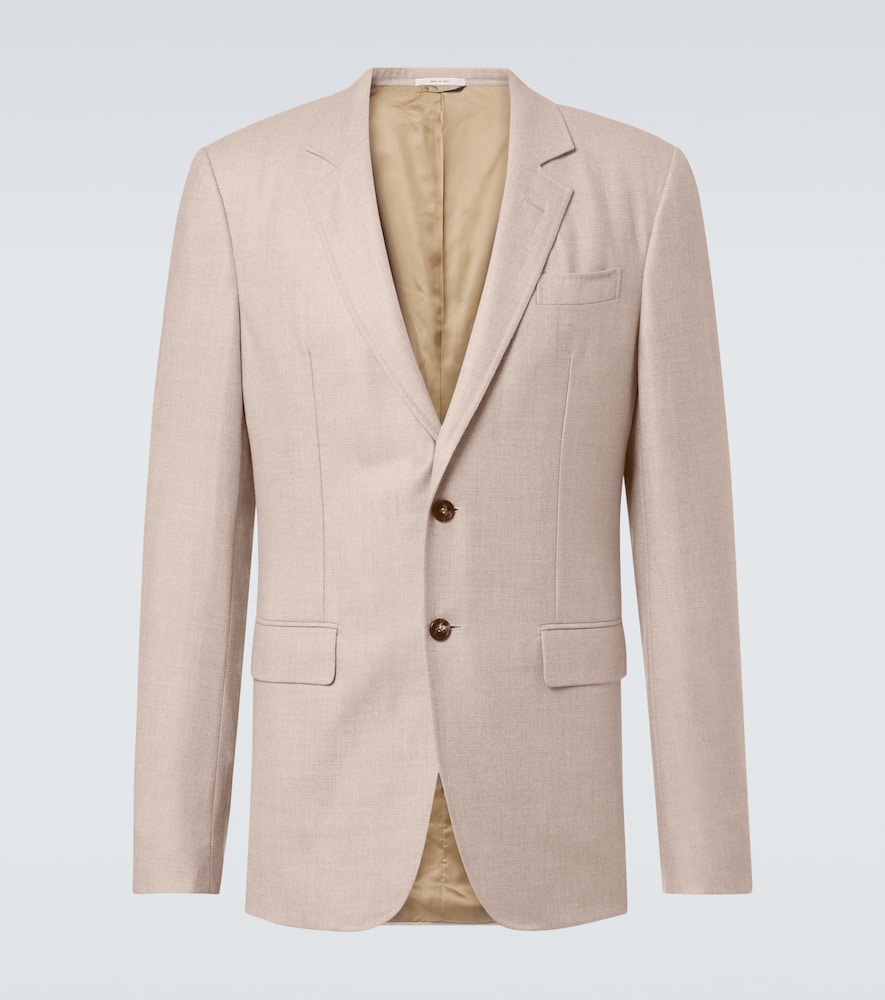 Irving wool and cashmere flannel suit jacket