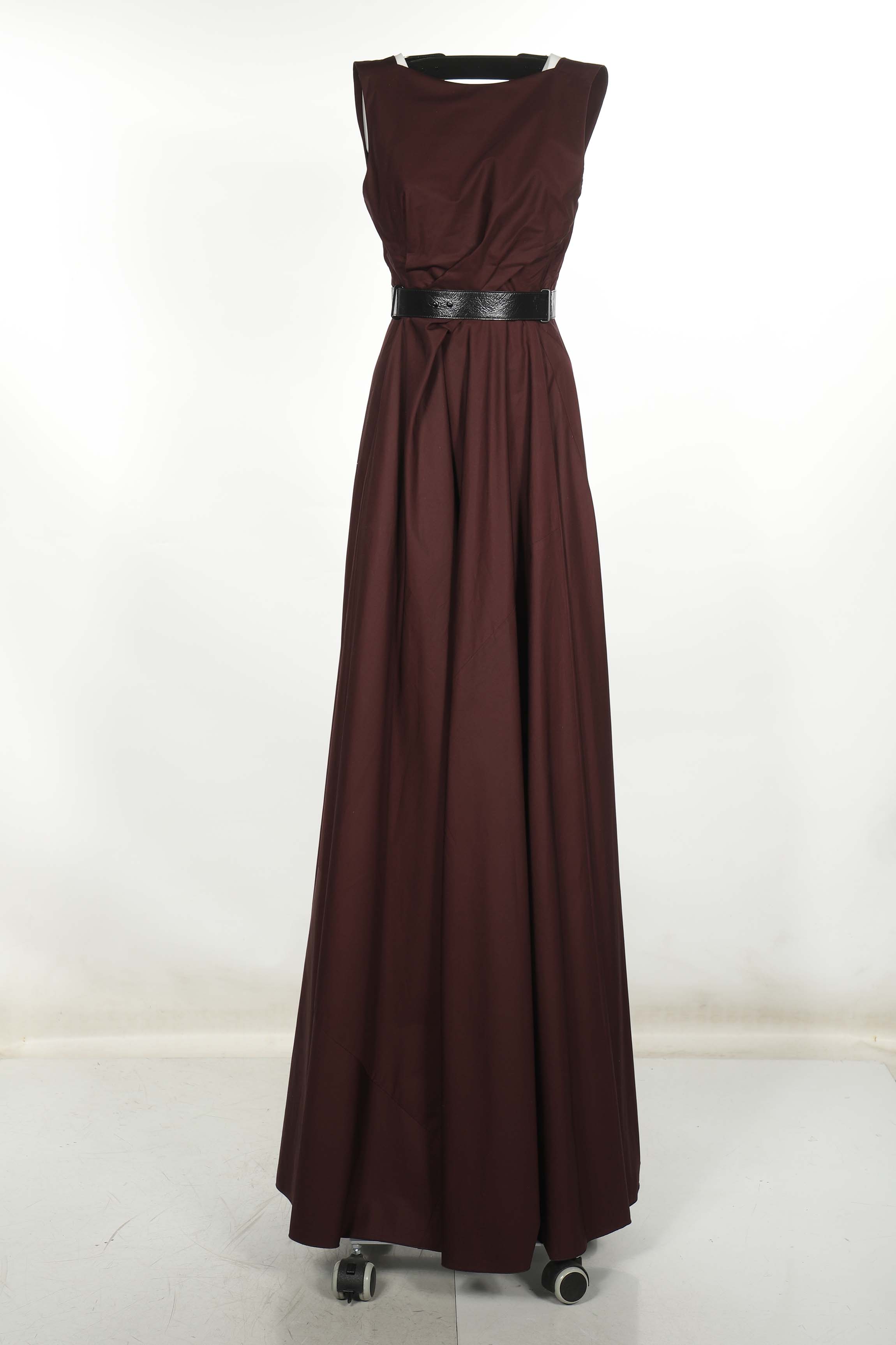 Cotton Twill Midi Dress