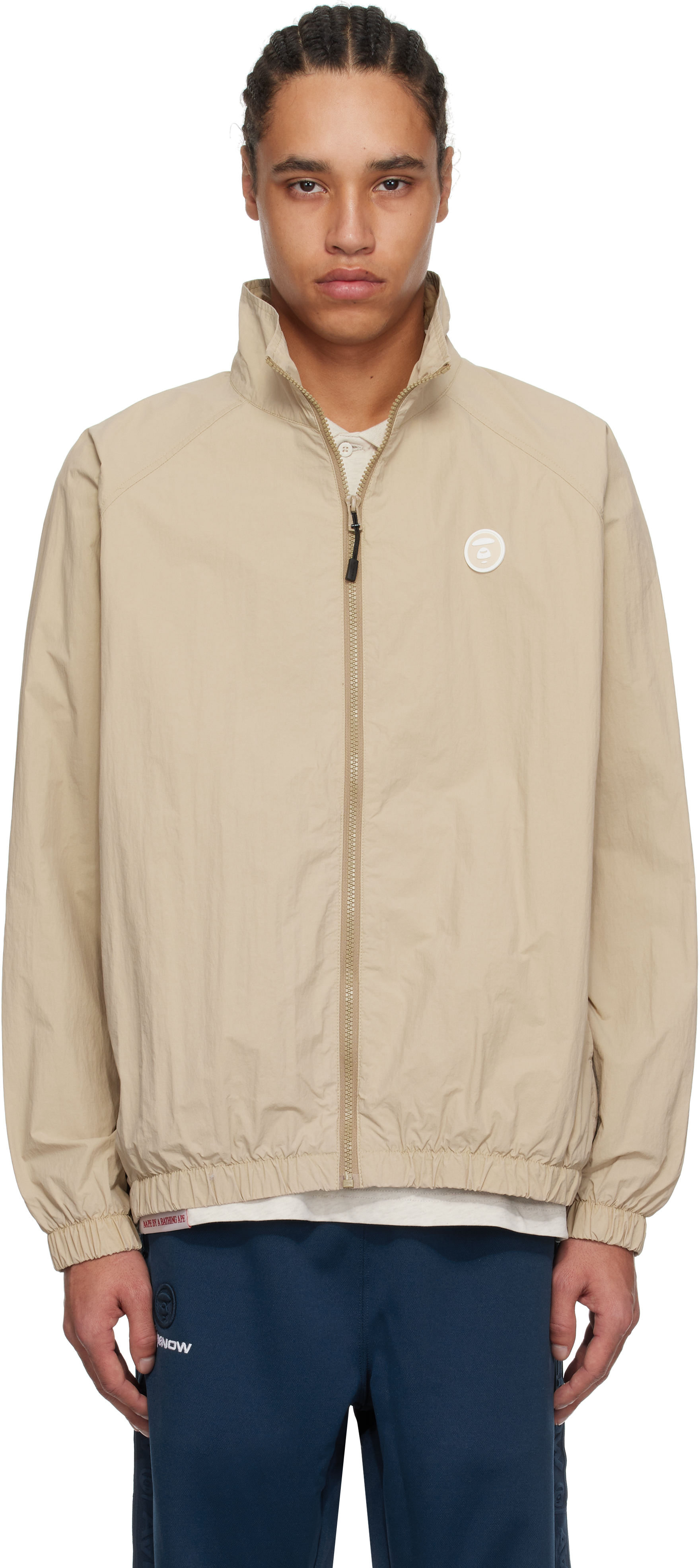 AAPE by A Bathing Ape Beige 'AAPE Now' Light Weight Jacket