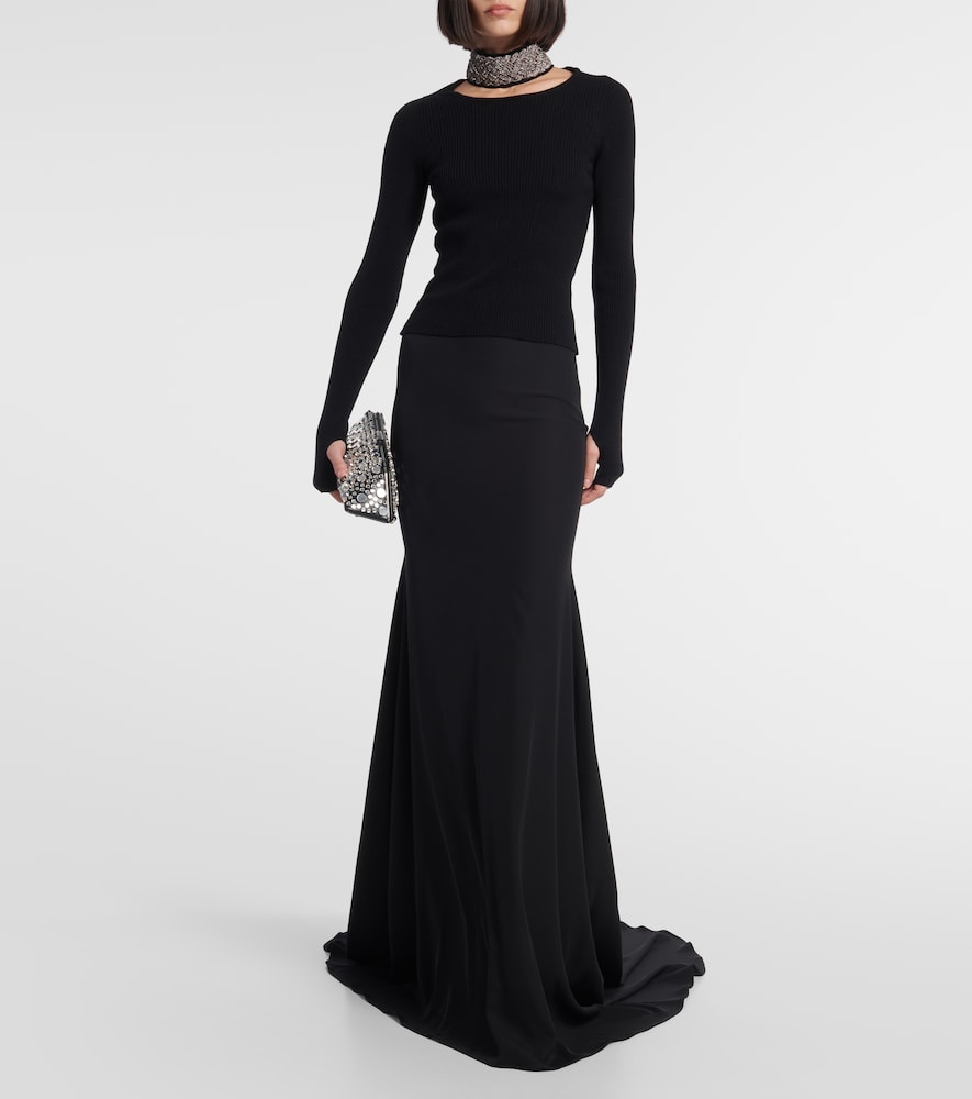 Jersey maxi skirt