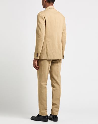 Man Suit Camel Size 44 Cotton, Linen