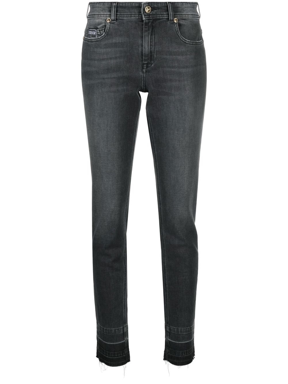 Logo-patch skinny jeans - Grey