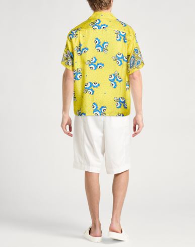 P. a.r. o.s. h. Man Shirt Yellow Size M Silk