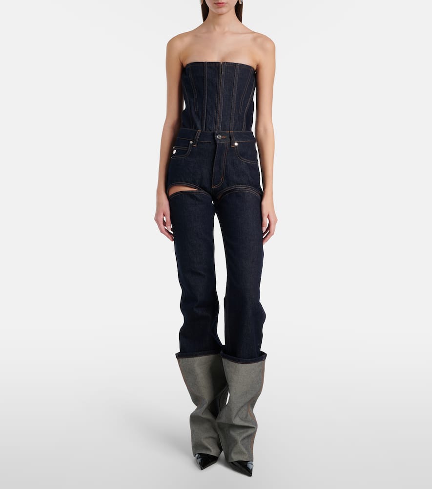 Cutout straight jeans