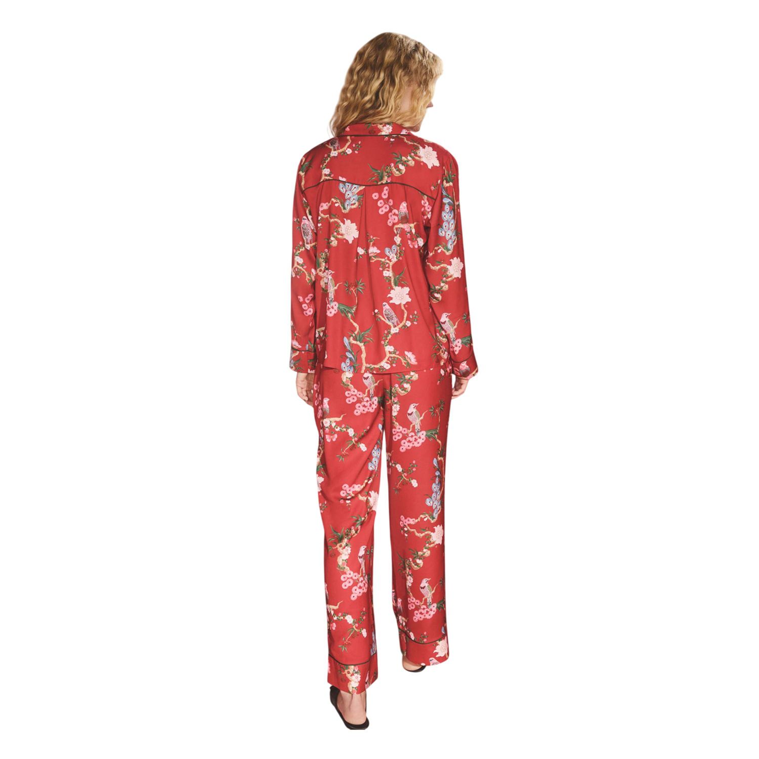 Cath Kidston Women's Bird Button Through Pyjama Set in Red