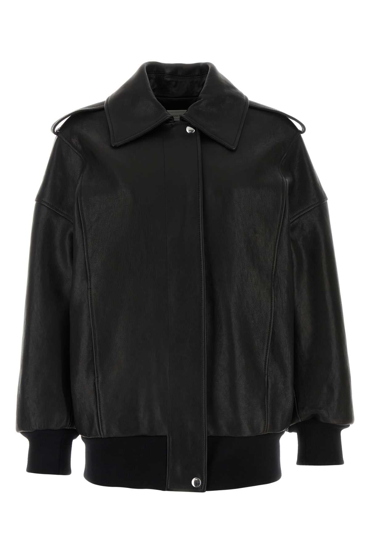Oversized Aviator Jacket — Black
