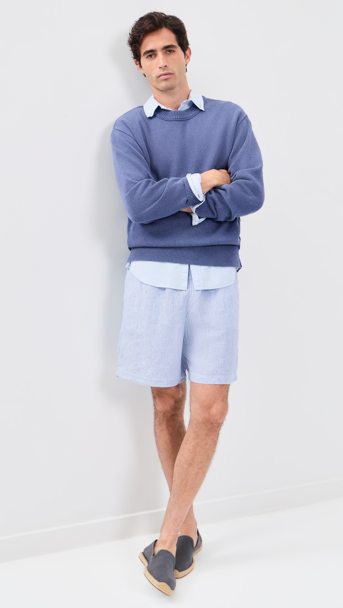 Original Label Prepster Linen Shorts CABANA BLUE WHITE