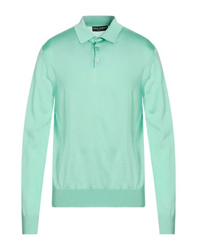 Man Sweater Light green Size 34 Viscose