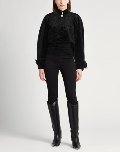 Casablanca Woman Jacket Black Size 4 Virgin Wool, Cotton, Elastane
