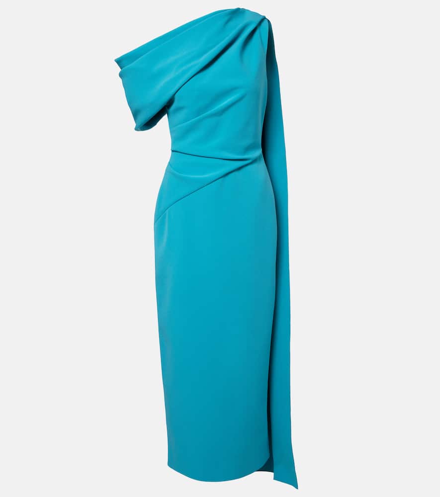 Maite caped crêpe midi dress
