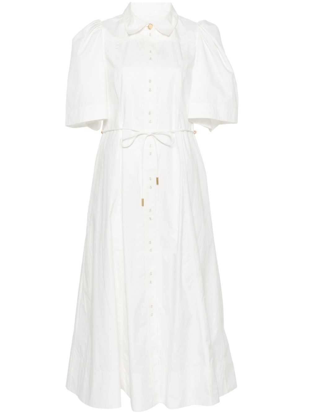 Pivotal Tie midi dress - White