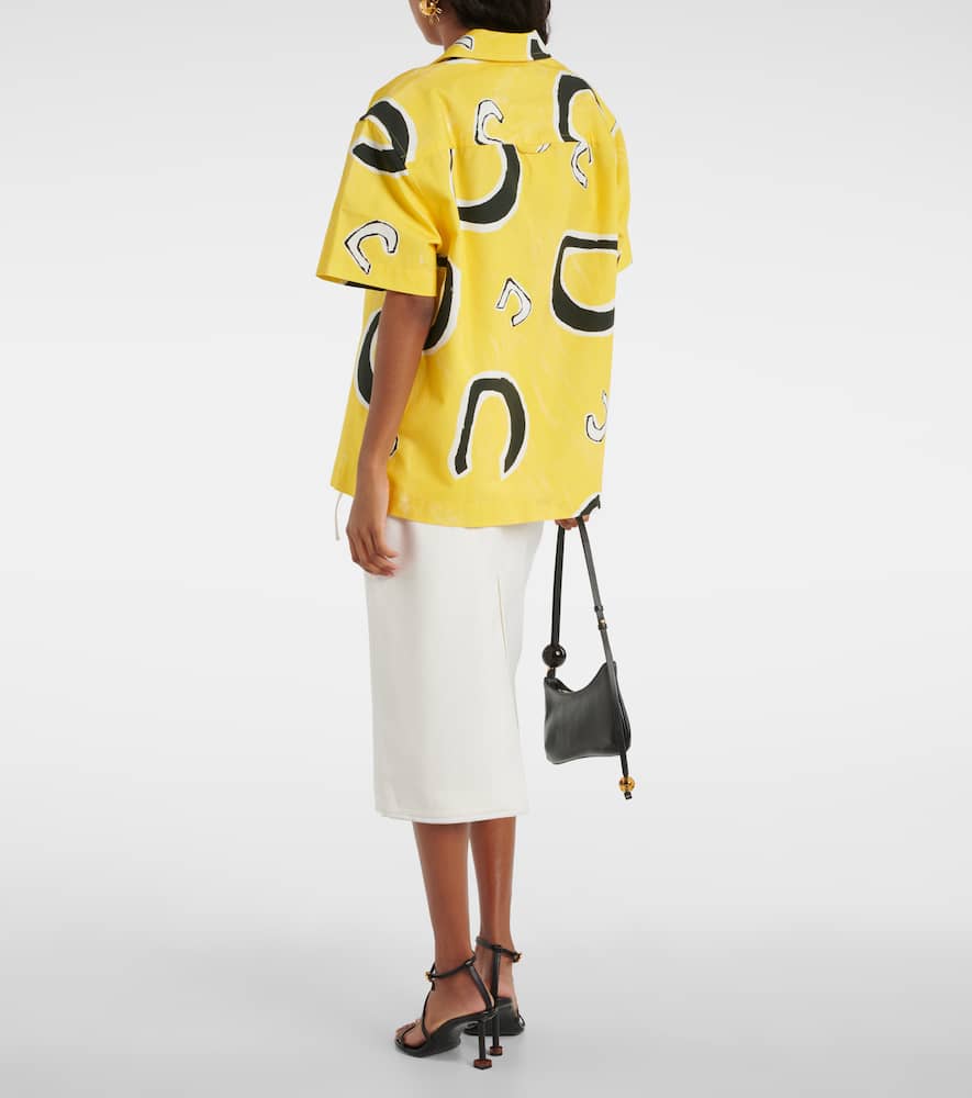 La Chemise Jean printed cotton bowling shirt