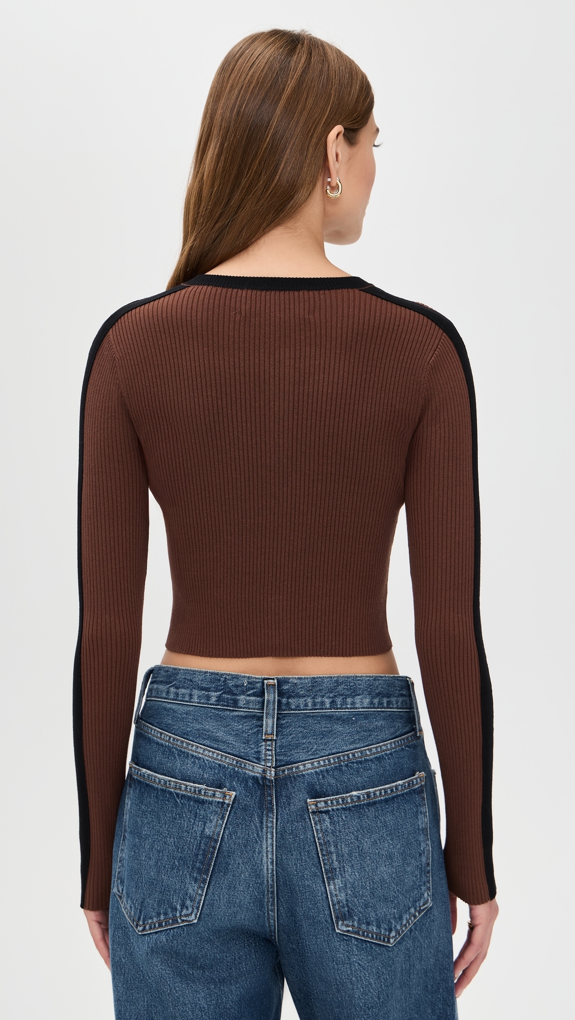 Kaia Cardigan Chocolate/Black