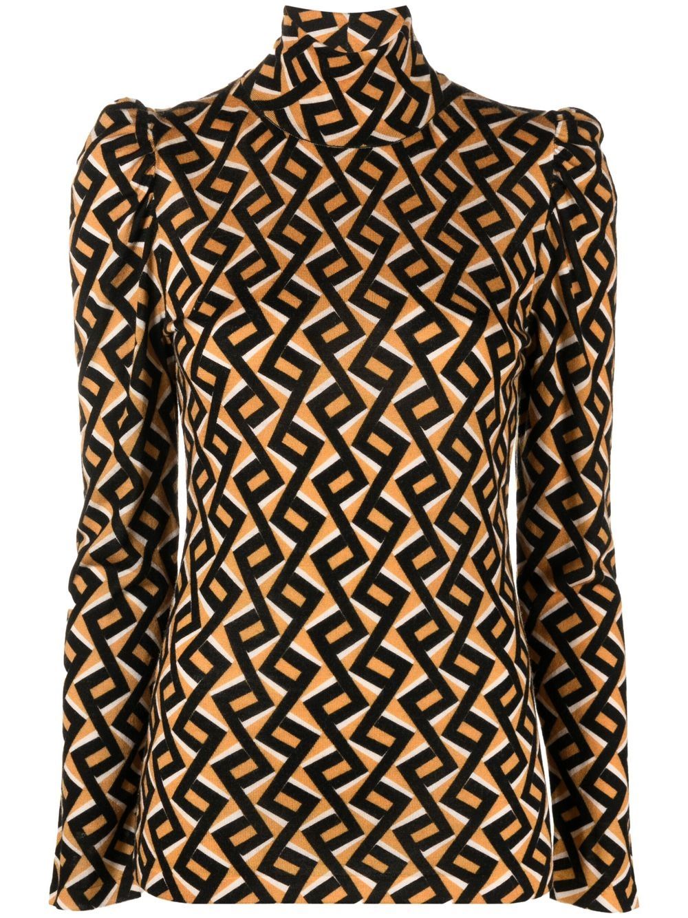 Zigzag wool jumper - Orange
