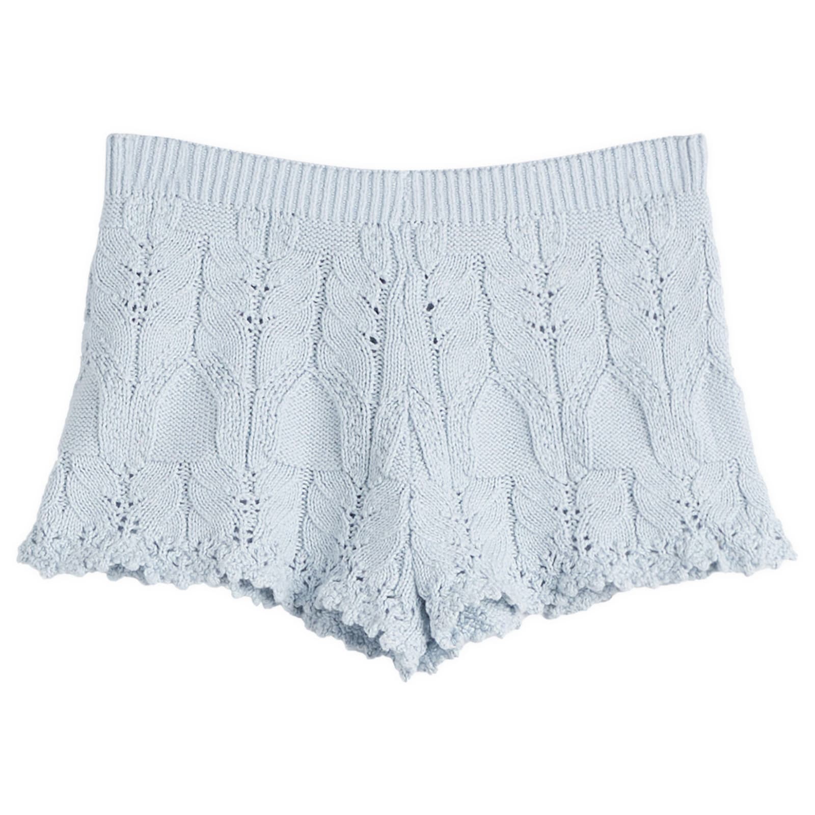 Women's Lace Knit Shorts in Bluewish