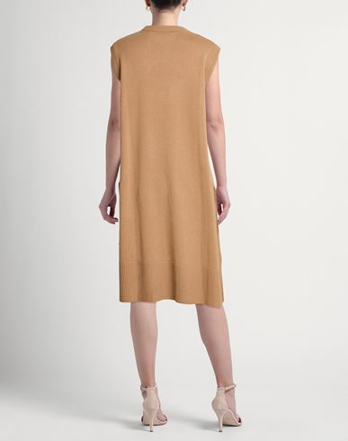 Woman Mini dress Camel Size 8 Wool, Cashmere