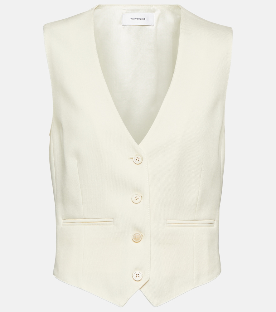 Cropped wool vest