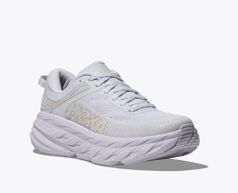 HOKA Women's Bondi 7 Shoes in White/White