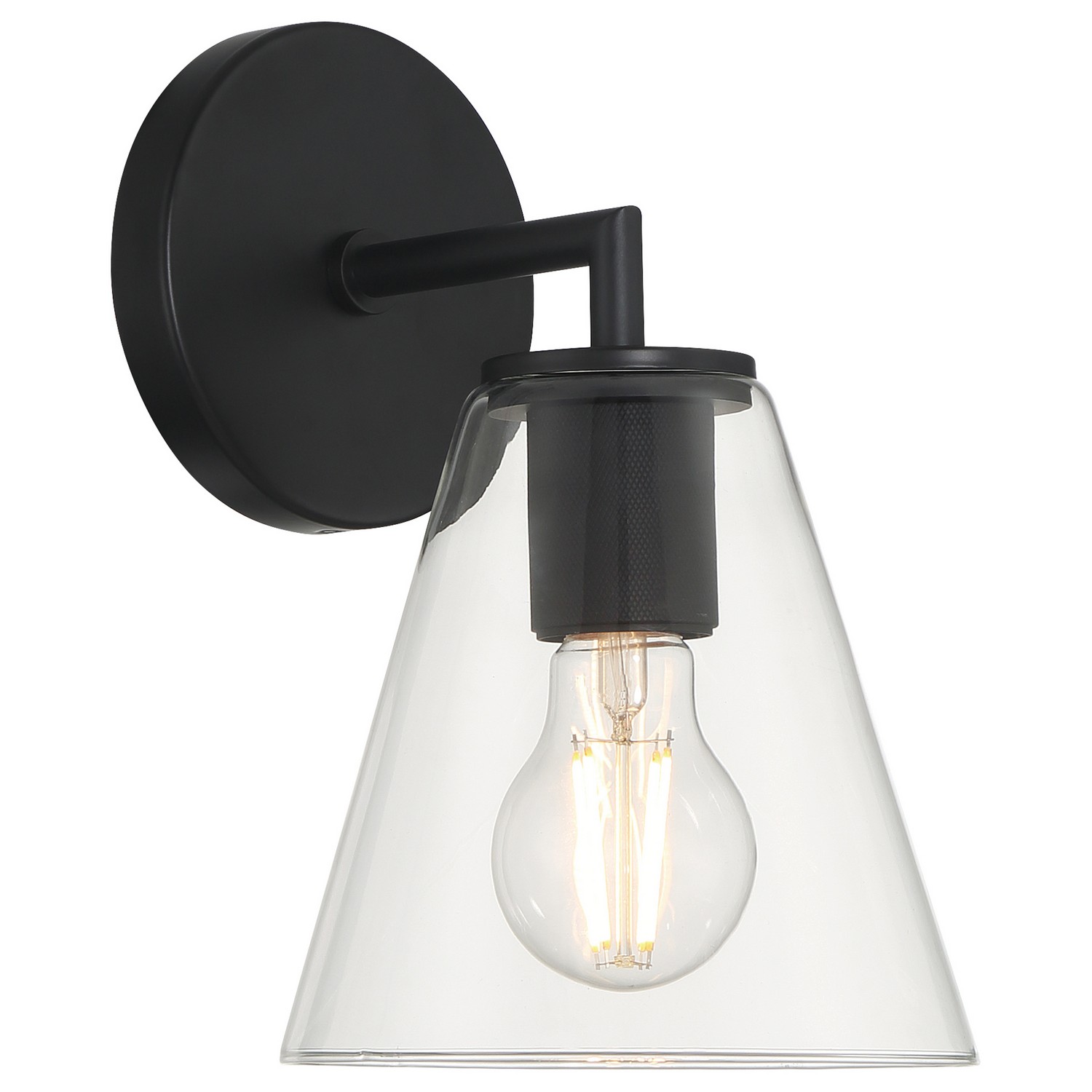 Matte Black Wall Sconce from the Katie Collection