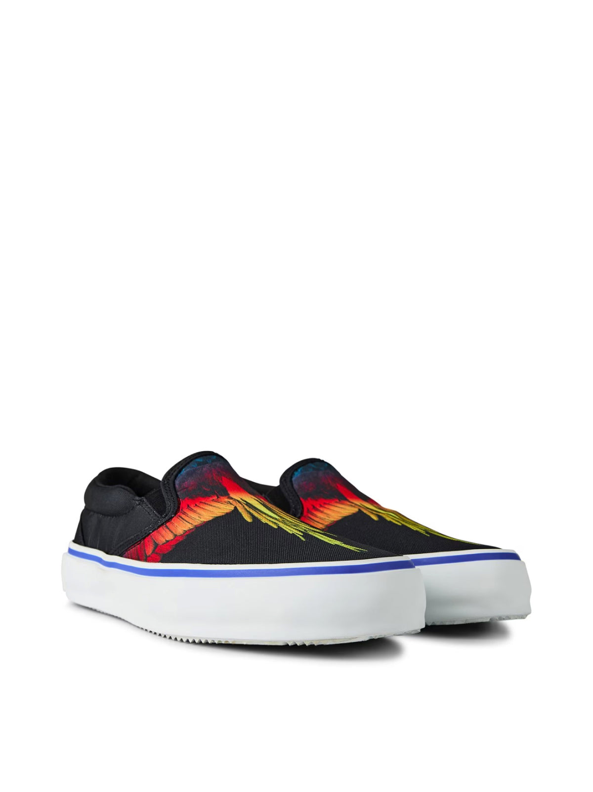 Icon Wings Logo Slip-On Sneakers — Black