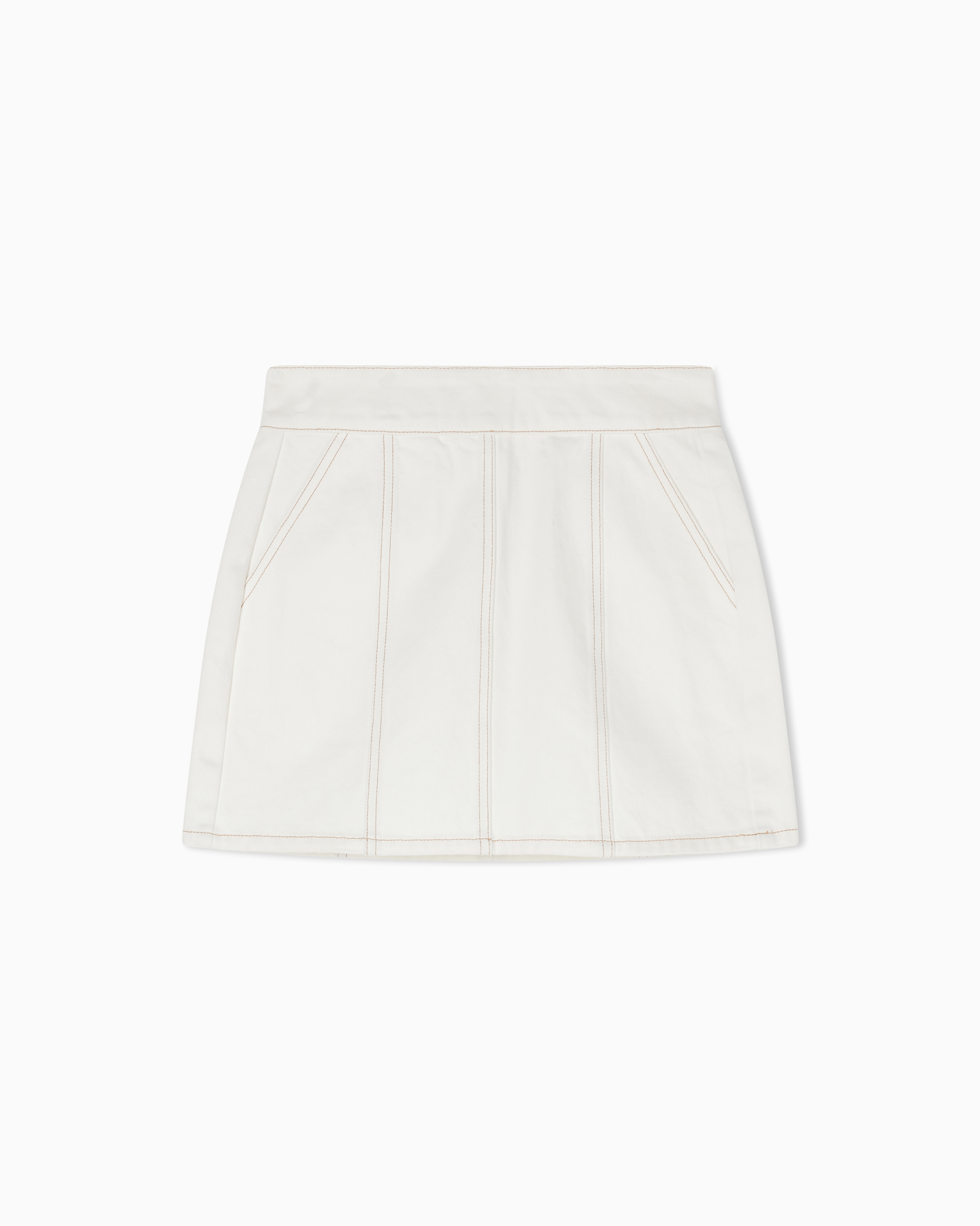 Rigid Denim Mini Skirt