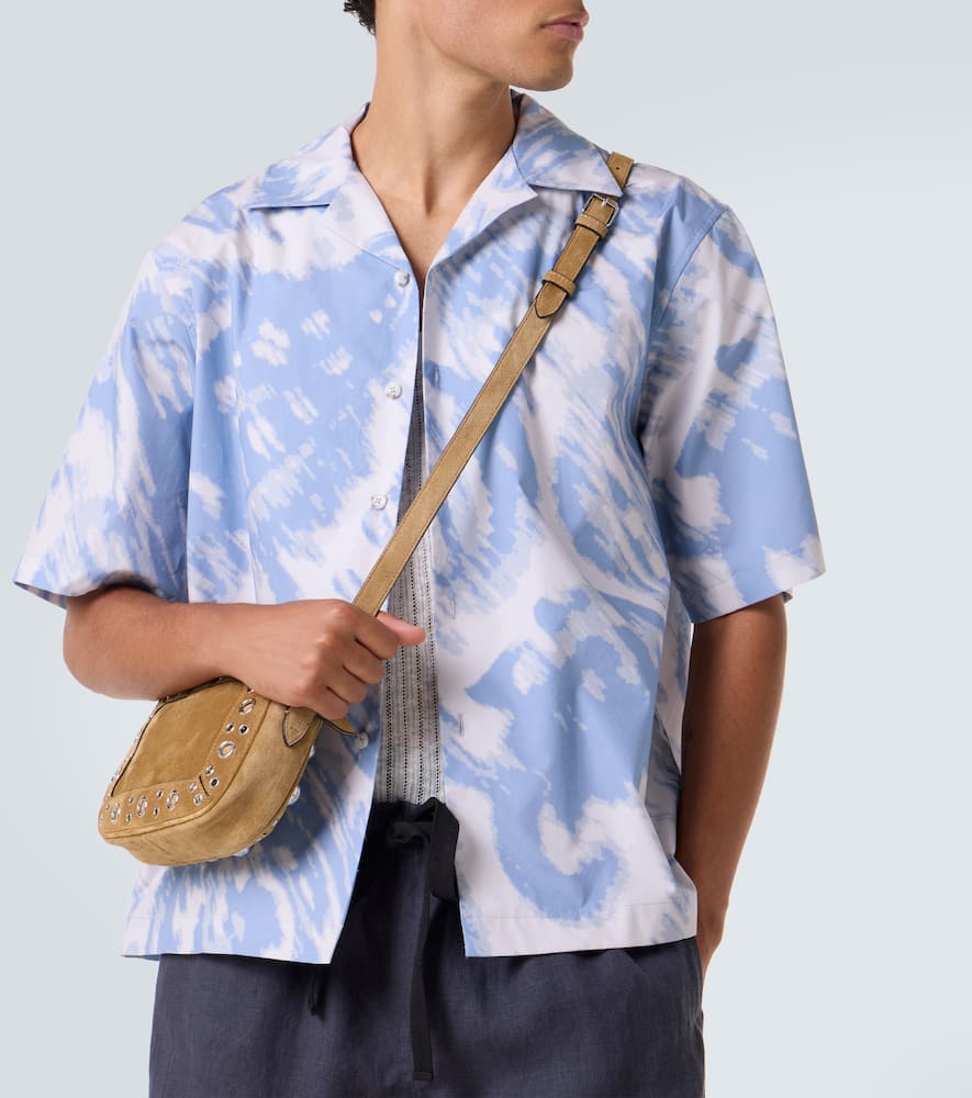 Printed cotton bowling shirt