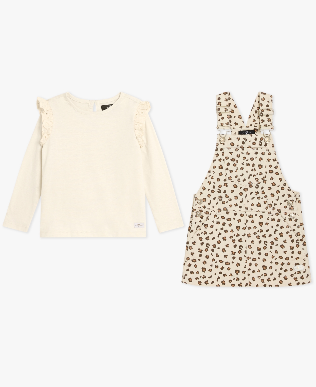 Baby Girls 2-Piece T-Shirt and Jumper Set - Beige