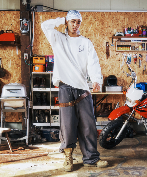 LUCKY HOUSE LS TEE WHITE