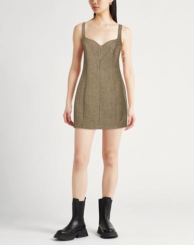 Woman Mini dress Gold Size 10 Polyester, Polyimide, Polyamide, Viscose, Cotton