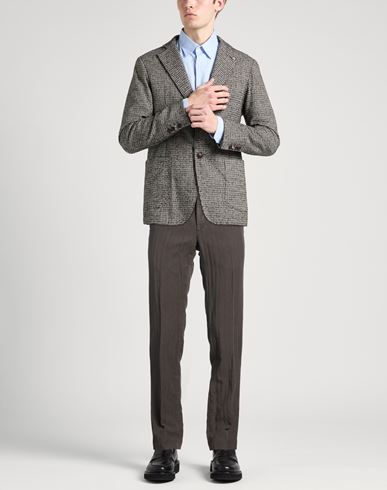 Man Pants Dark brown Size 32 Lyocell, Linen, Cotton