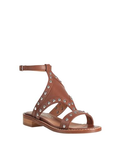 Woman Sandals Tan Size 7 Leather