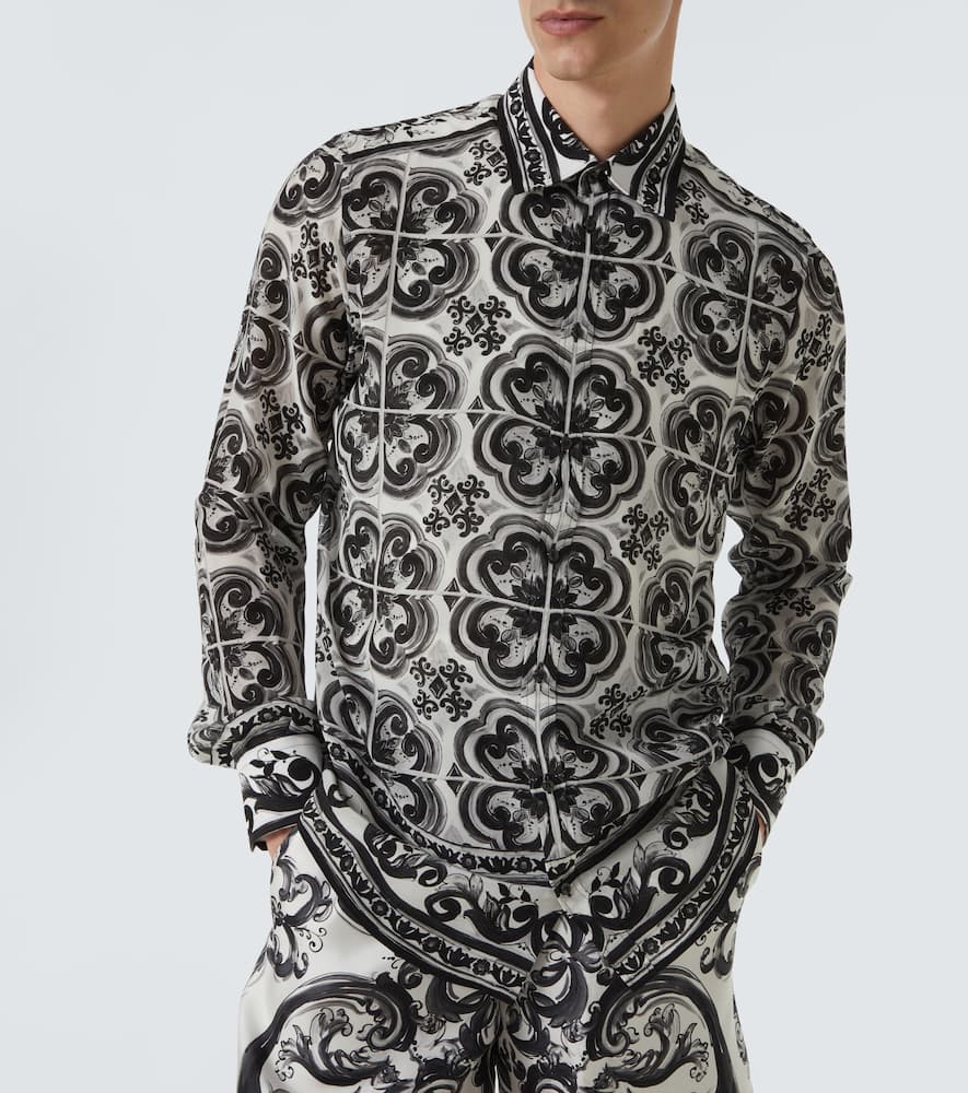 Martini Majolica silk twill shirt