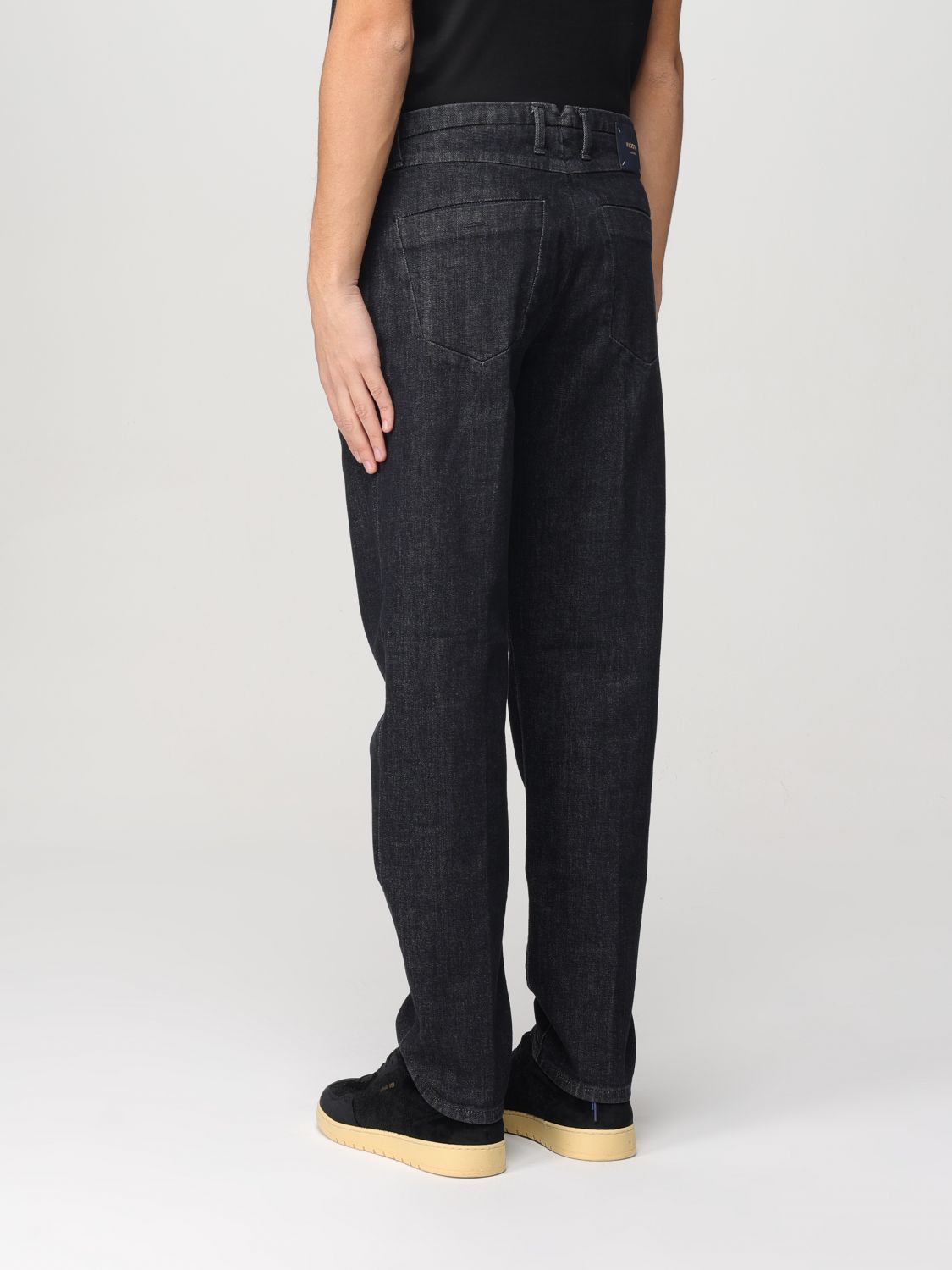 Logo-patch tapered jeans - Blue