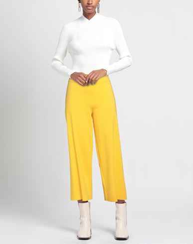 Woman Pants Yellow Size 6 Viscose, Polyamide, Elastane