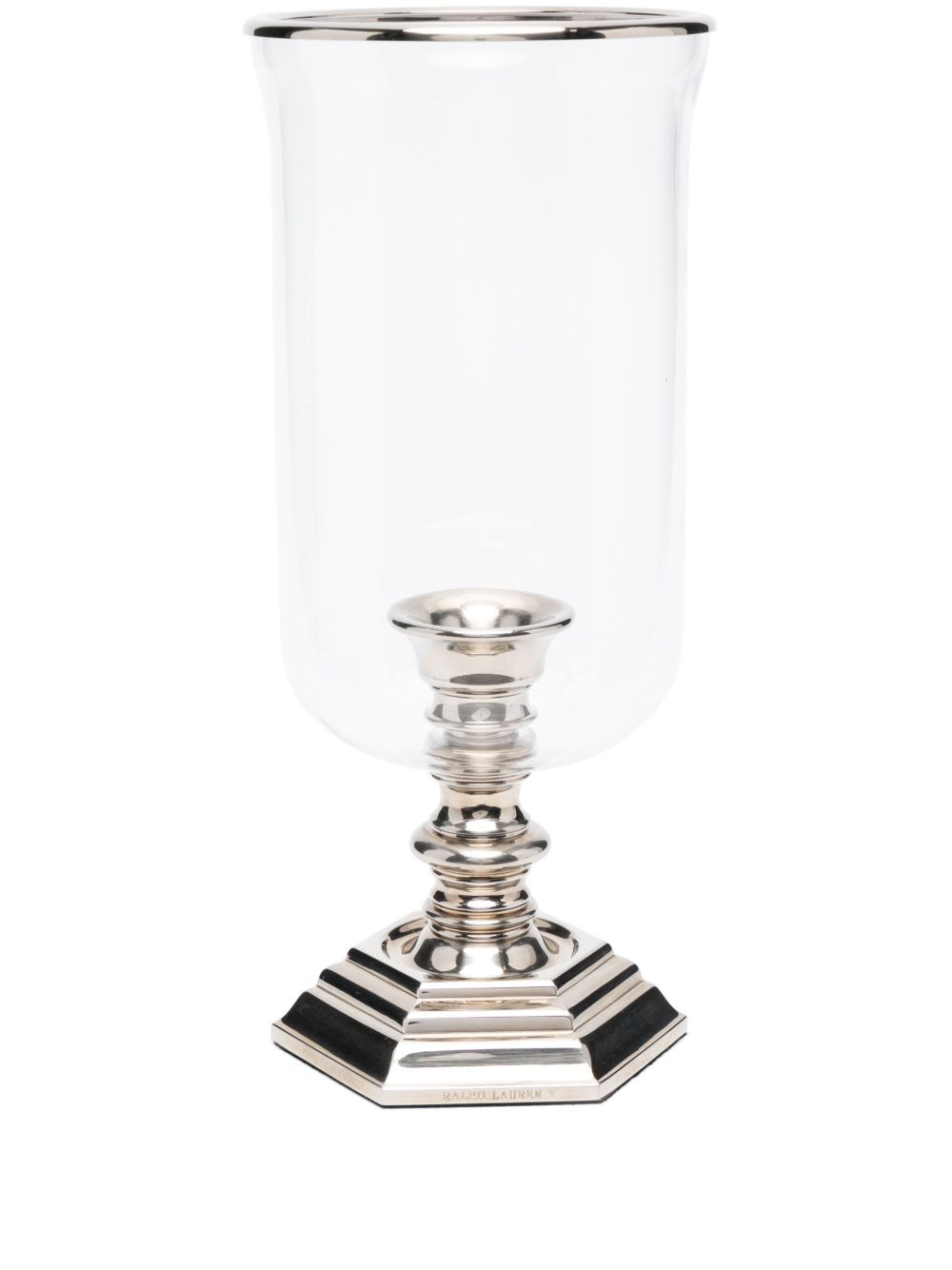 Classic Large Hurricane candle holder - Silver