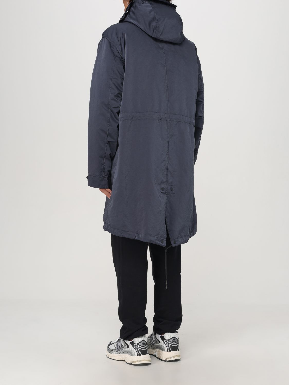 Goggles-detail padded coat - Black