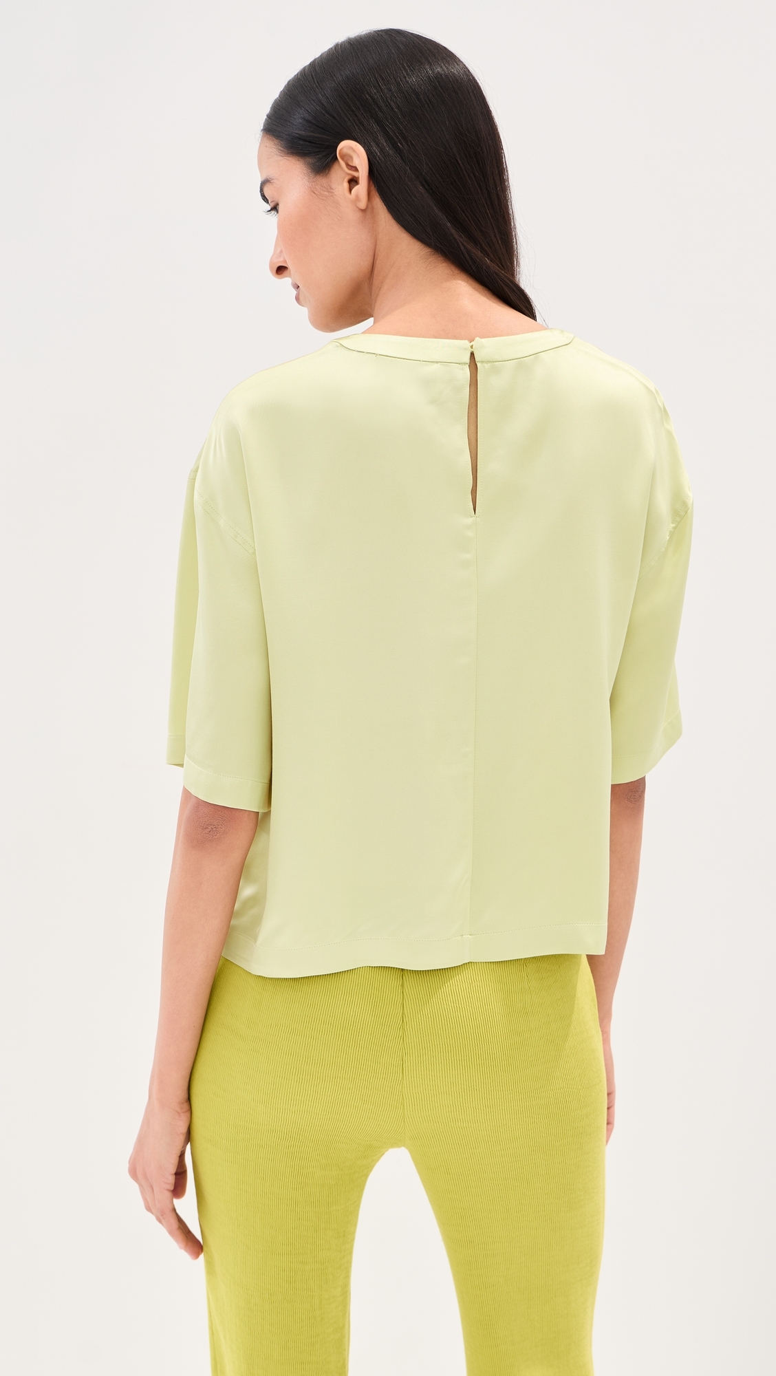 Chandler Satin Tee Honeydew