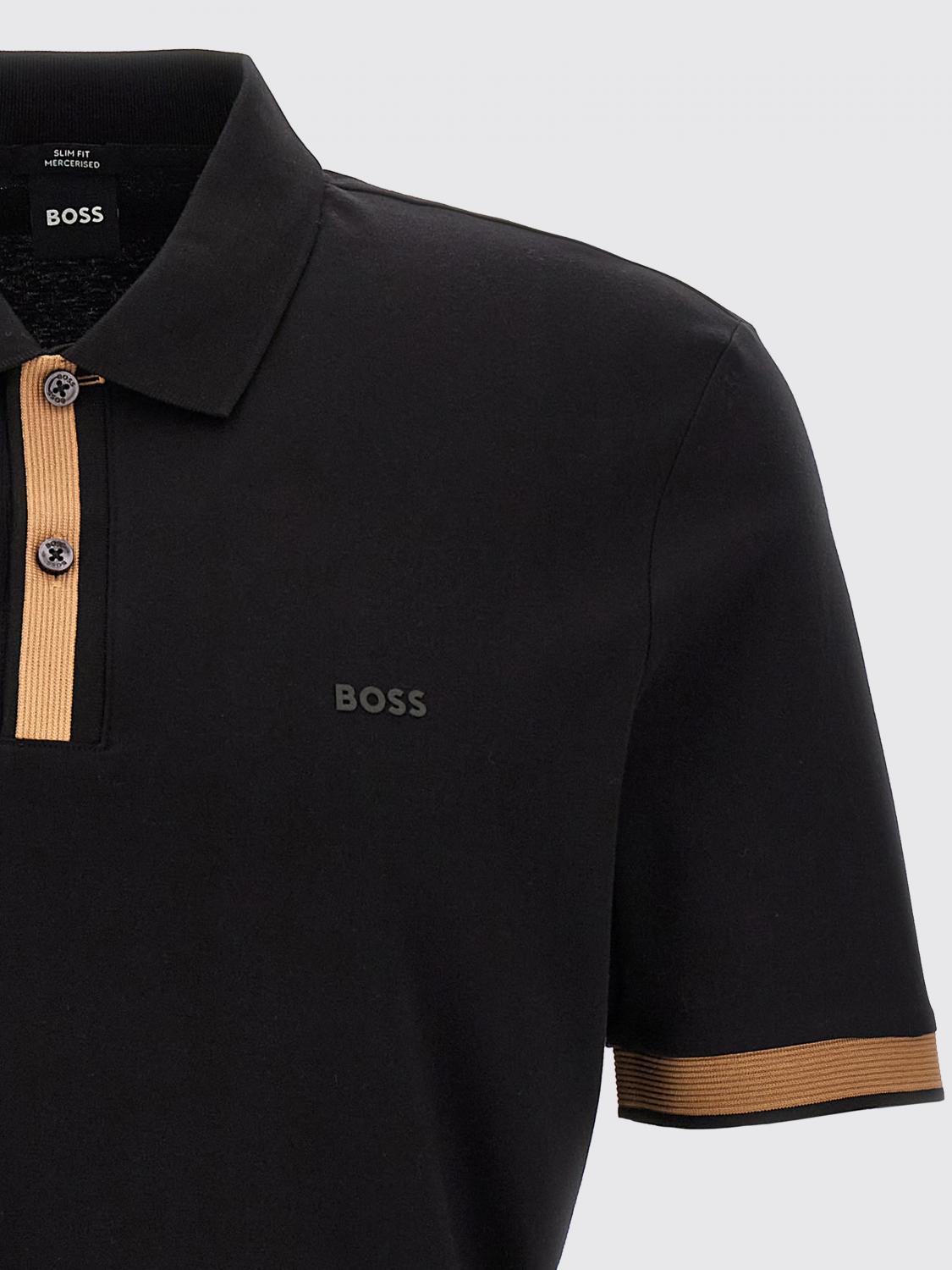 Contrast-trim polo shirt - Black
