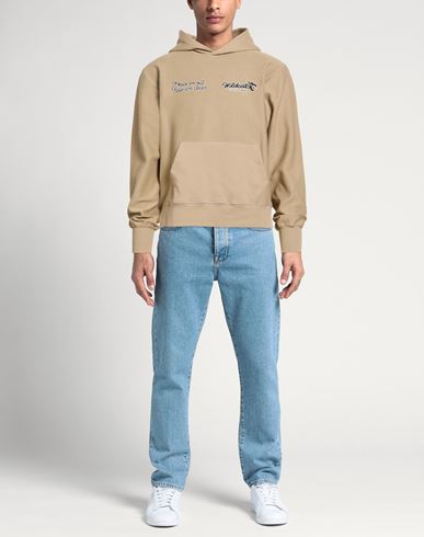Man Sweatshirt Khaki Size L Cotton