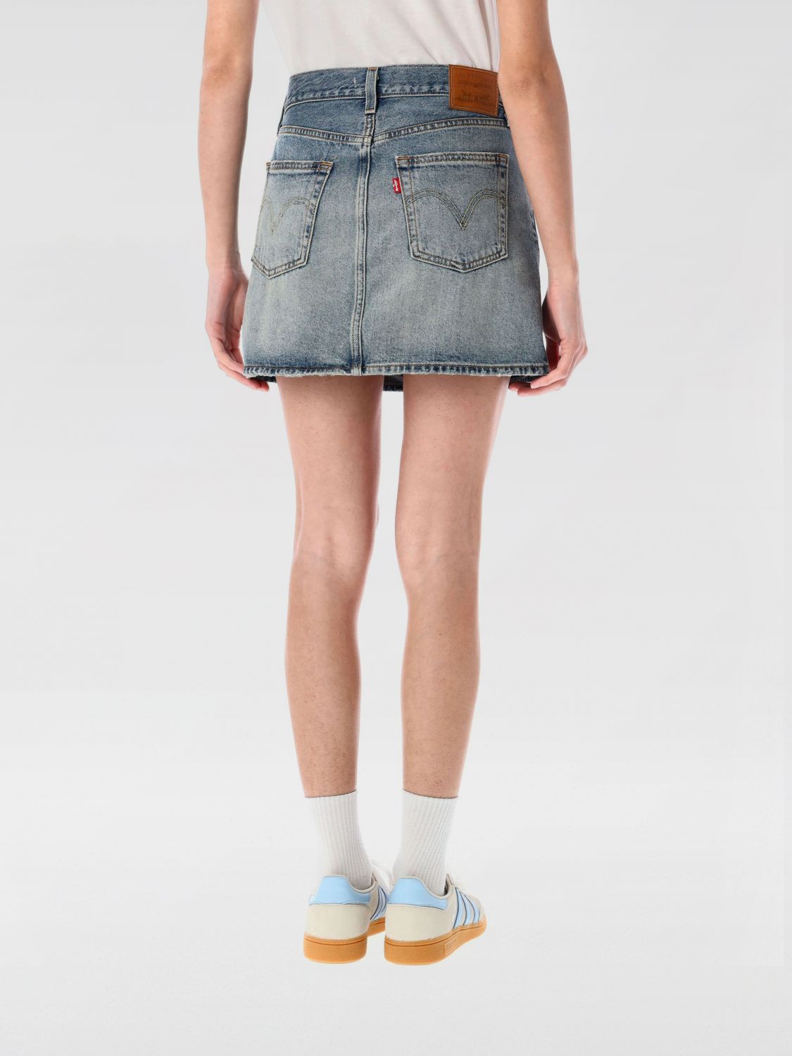 Skirt LEVI'S Woman color Denim