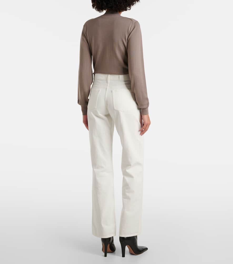 Tess cotton and hemp straight pants