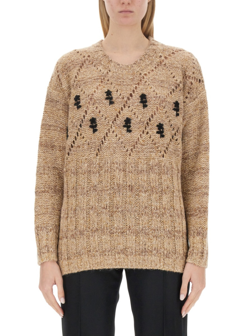 Cormio - oversize knitwear crew neck diamond pattern