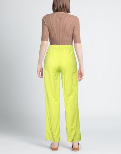 Luckylu Milano Woman Pants Lime green Size 4 Viscose, Polyester