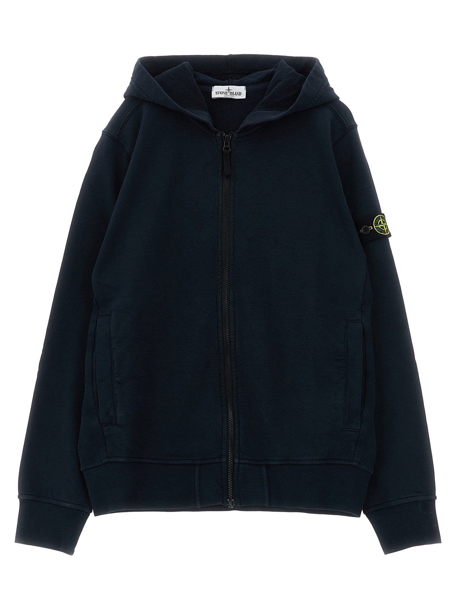 Logo-Embroidered Organic Cotton Hoodie — Black