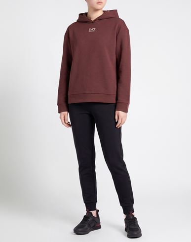 Woman Sweatshirt Brown Size S Polyester, Cotton